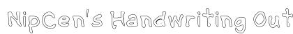 NipCen's Handwriting Outline Regular preview
