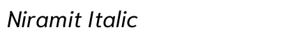 Niramit Italic preview