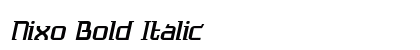 Nixo Bold Italic Preview