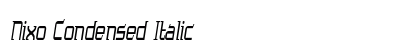 Nixo Condensed Italic Preview