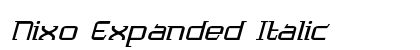 Nixo Expanded Italic Preview