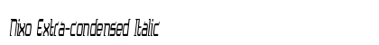 Nixo Extra-condensed Italic Preview
