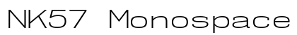 NK57 Monospace Expanded Light Preview