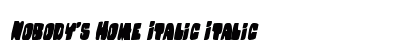 Nobody's Home Italic Italic preview