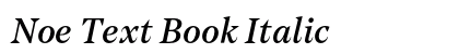 Noe Text Book Italic preview