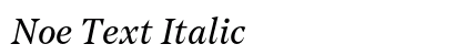 Noe Text Italic preview