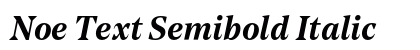 Noe Text Semibold Italic preview