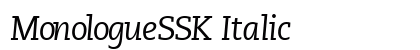 MonologueSSK Italic preview
