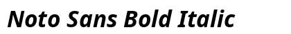 Noto Sans Bold Italic Preview
