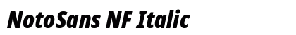 NotoSans NF Italic preview
