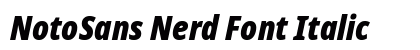 NotoSans Nerd Font Italic preview