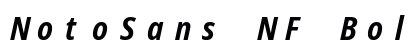NotoSans NF Bold Italic Preview