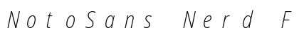 NotoSans Nerd Font Mono Italic preview