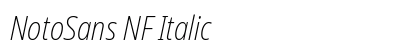 NotoSans NF Italic preview