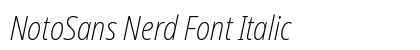 NotoSans Nerd Font Italic preview