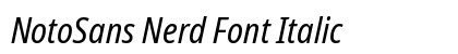 NotoSans Nerd Font Italic preview