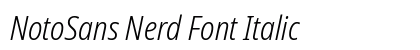 NotoSans Nerd Font Italic preview
