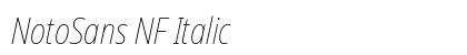 NotoSans NF Italic preview