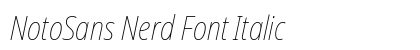 NotoSans Nerd Font Italic preview