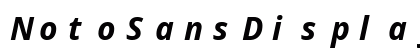 NotoSansDisplay Nerd Font Mono Bold Italic Preview