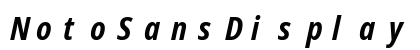 NotoSansDisplay Nerd Font Mono Bold Italic Preview
