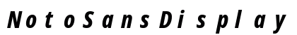 NotoSansDisplay Nerd Font Mono Italic Preview