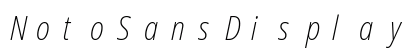 NotoSansDisplay Nerd Font Mono Italic Preview