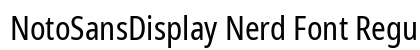 NotoSansDisplay Nerd Font Regular Preview