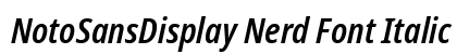 NotoSansDisplay Nerd Font Italic Preview