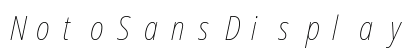 NotoSansDisplay Nerd Font Mono Italic Preview