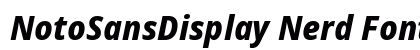 NotoSansDisplay Nerd Font Italic Preview