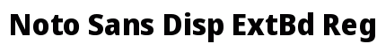 Noto Sans Disp ExtBd Regular Preview