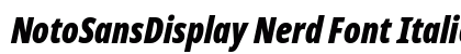 NotoSansDisplay Nerd Font Italic Preview