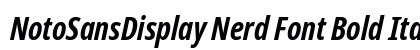 NotoSansDisplay Nerd Font Bold Italic Preview