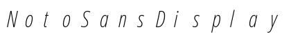 NotoSansDisplay Nerd Font Mono Italic Preview