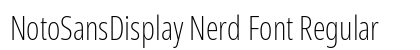 NotoSansDisplay Nerd Font Regular Preview