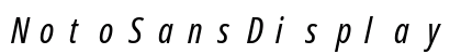 NotoSansDisplay Nerd Font Mono Italic Preview