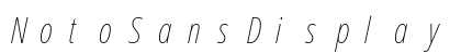 NotoSansDisplay Nerd Font Mono Italic Preview