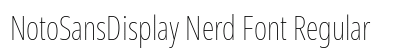 NotoSansDisplay Nerd Font Regular Preview