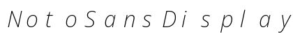 NotoSansDisplay Nerd Font Mono Italic Preview