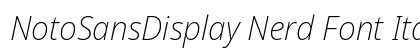 NotoSansDisplay Nerd Font Italic preview