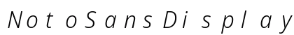 NotoSansDisplay Nerd Font Mono Italic Preview