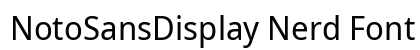 NotoSansDisplay Nerd Font Regular Preview