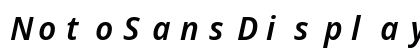 NotoSansDisplay Nerd Font Mono Italic Preview