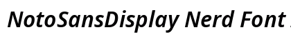 NotoSansDisplay Nerd Font Italic Preview