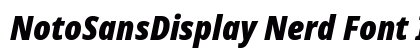 NotoSansDisplay Nerd Font Italic Preview