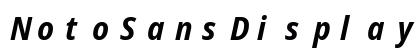 NotoSansDisplay Nerd Font Mono Bold Italic Preview