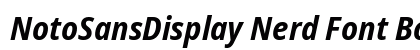 NotoSansDisplay Nerd Font Bold Italic Preview