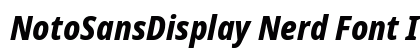 NotoSansDisplay Nerd Font Italic Preview