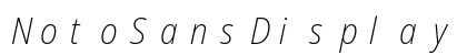 NotoSansDisplay Nerd Font Mono Italic Preview